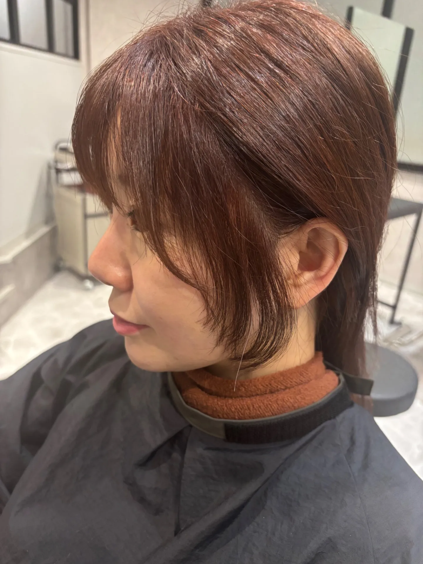 結んだ時にでる顔周りデザイン