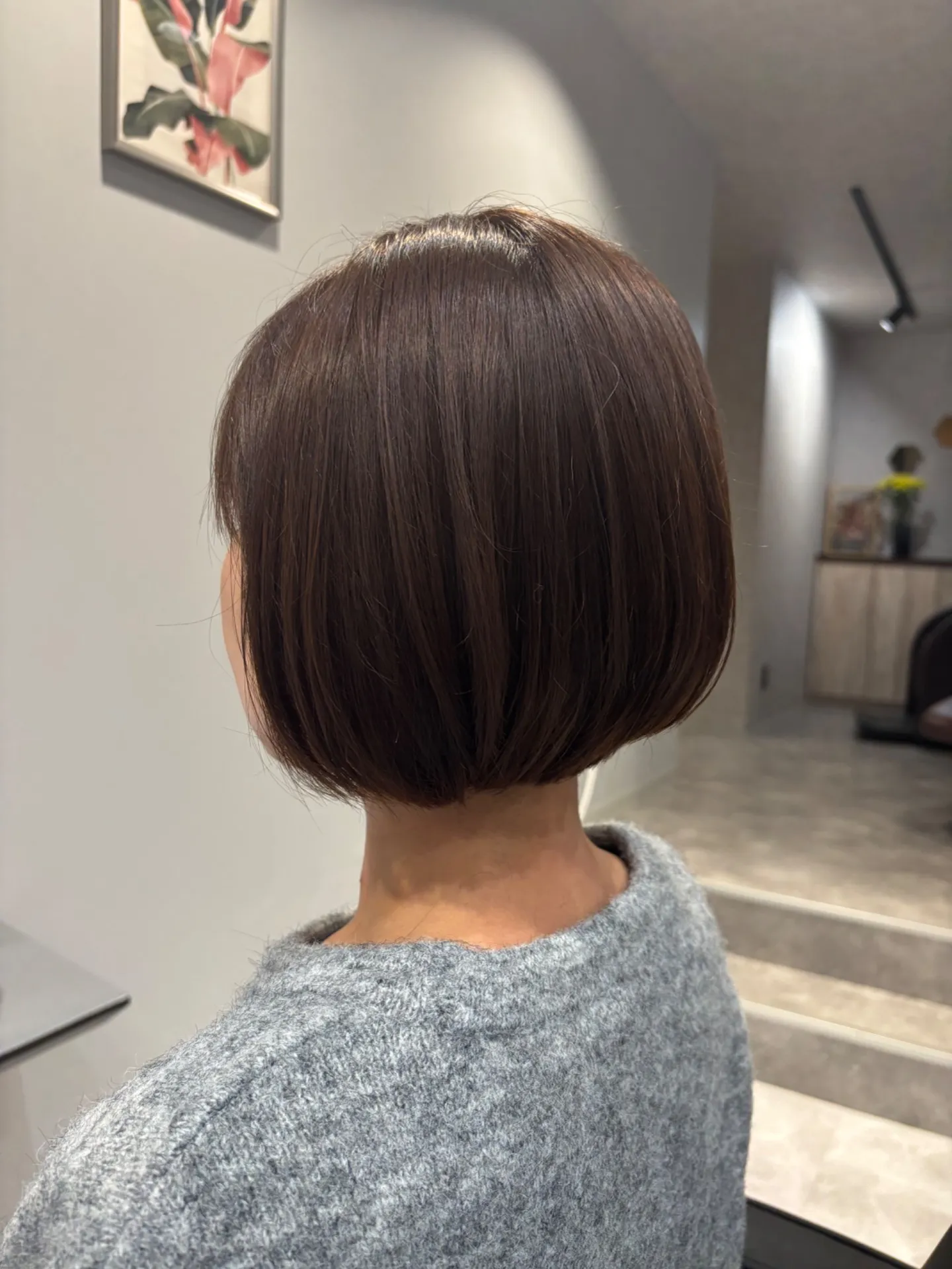 すっきりショートボブ。